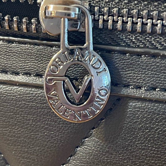 NWT-Valentino Orlandi quilted crossbody black vegan leather bag. - Picture 13 of 14